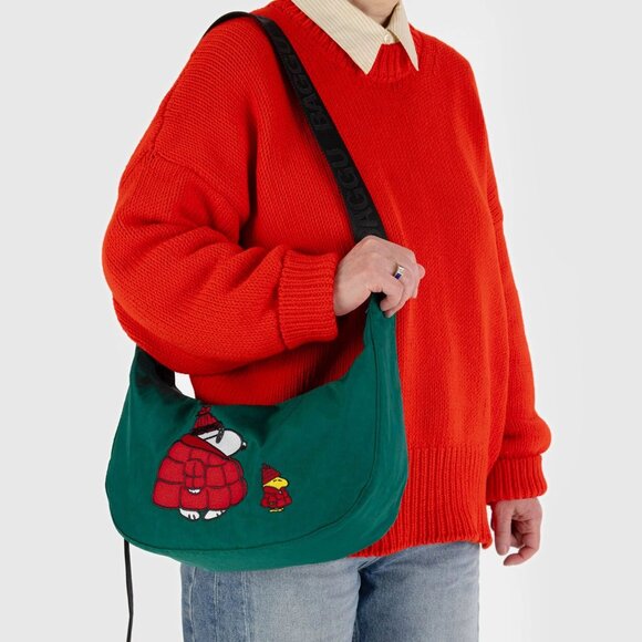 Baggu x Peanuts NWT Crescent Bag Medium - Snoopy & Woodstock - Picture 5 of 12